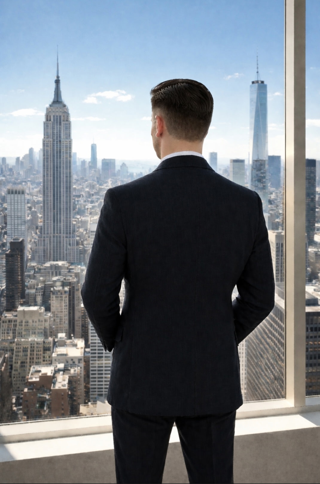 Executive by window